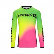 ACERBIS JERSEY MX J-TRACK STABI, GREEN/YELLOW/PINK