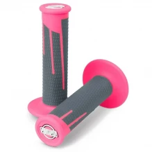 ProTaper Full Diamond Clamp-On Grips, Neon Pink/Dark Gray