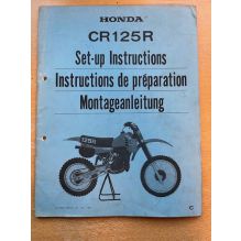 SEP UP INSTRUCTIONS MANUAL, HONDA CR 125R 1981