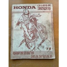 OWNERS MANUAL CR125M ELSINORE 1978
