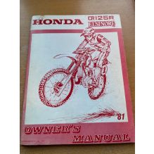 OWNERS MANUAL - HONDA CR125R ELSINORE 1981