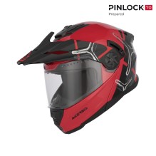 ACERBIS RIDER MODULAR HELMET, RED/BLACK - Utg. farge