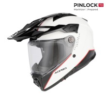 ACERBIS ATTACK ADV HELMET, WHITE/BLACK GLOSSY