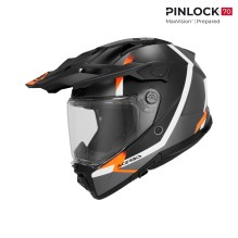 ACERBIS ATTACK ADV HELMET, BLACK/FLUO ORANGE MATT