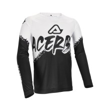 ACERBIS JERSEY MX LINEAR KID, BLACK/WHITE