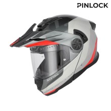 ACERBIS RIDER Modular Helmet, GREY/RED