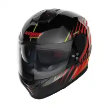 Nolan N80-8 Kosmos Sort/Rød Sporty helhjelm, N-Com, Komfort,Solvisir