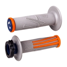 ODI No-Waffle MX V2 Lock-On Grip - Grey / Orange