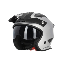ACERBIS HELMET JET ARIA METALLIC, SILVER