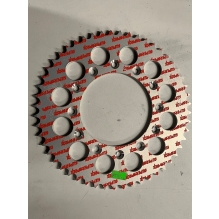 SUPERSPROX REAR. SPROCKET, SILVER/RED - 52T -HONDA CR125 / CR500 84-01  520