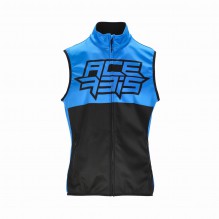 ACERBIS SOFTSHELL MX LINEAR VEST, BLACK/BLUE