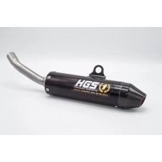 HGS Ljuddämpare Svart med kolfiber End cap2T Racing KTM125 23- HVA TC125 23-