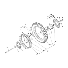 SPOKE, REAR WHEEL - CR65