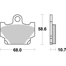 BRAKE PADS, STD. - Yamaha Virago 500 / RD80 / RD125 / RD350