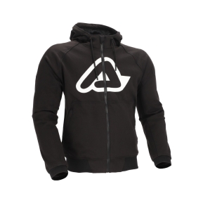ACERBIS FLY HOODIE JACKET, BLACK/WHITE