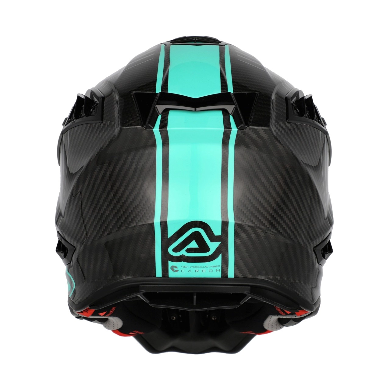 ＠HASE＠ Acerbis Helmet Airstrike - C, Black/turquoise Glossy - L